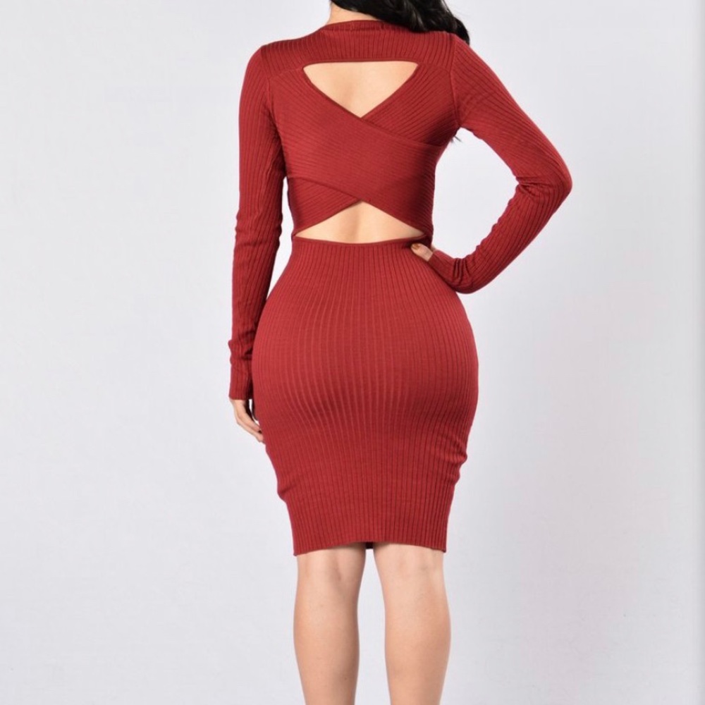 Burgundy sweater Dress